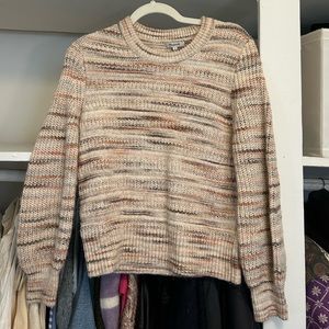 MADEWELL Knit Sweater w Tan/Beige Stripes